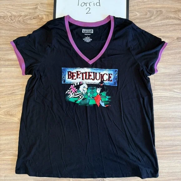 Torrid Retro Cartoon Beetlejuice Graphic Tee 2X - Picture 1 of 1
